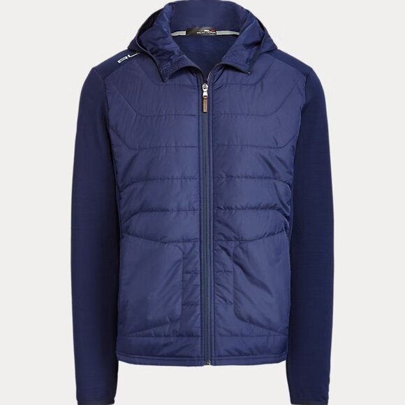 RLX Ralph Lauren Men’s Paneled Stretch Wool-Blend Hybrid Hooded Jacket, Size M - Picture 3 of 15